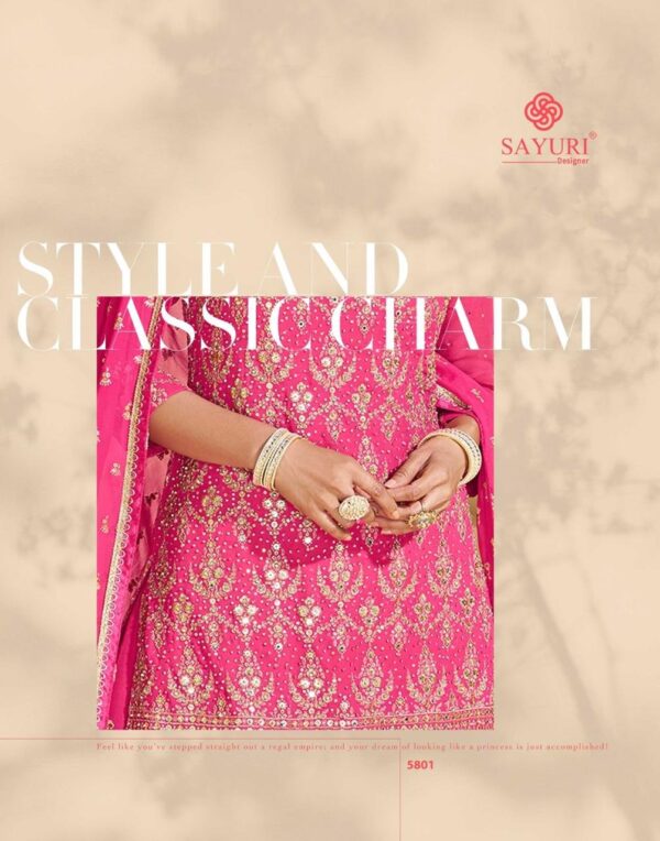 Elegant Pink & Orange Embroidered Sharara Set – Free Size up to 44 - Image 3