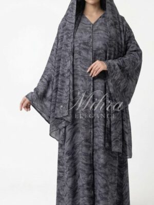 Double chiffon Abaya