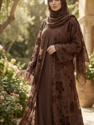 Brown velvet combination Abays