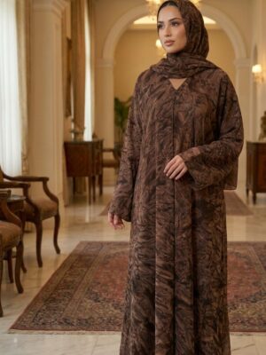 Double chiffon Abaya