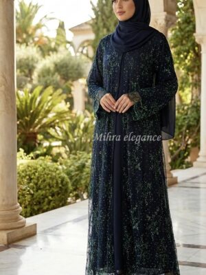 Elegance net and chiffon Abaya